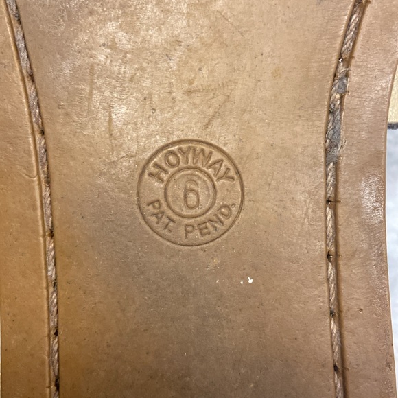 Used gold salt water sandles a little worn out but still cute and colorful. - Picture 7 of 8